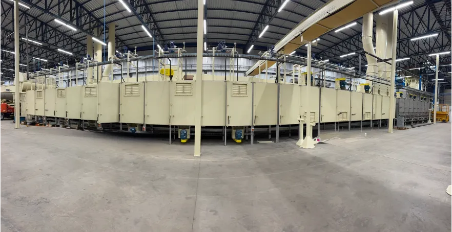 Panoramic view of the redrying hall at a SUR Engenharia reference installation